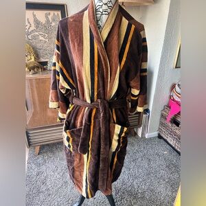🎃Vintage Roytex 100% Cotton 80s Multicolor Mens One Size Robe